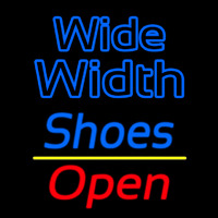 Blue Wide Width Shoes Open Neonskylt