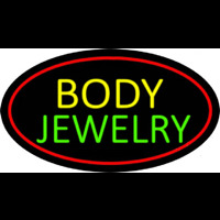 Body Jewelry Oval Red Neonskylt