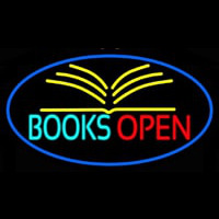 Books Red Open Neonskylt