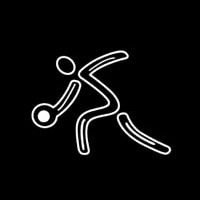 Bowling Player Icon Neonskylt