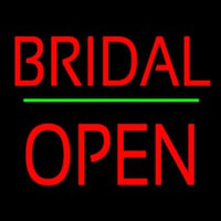 Bridal Block Open Green Line Neonskylt