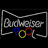 Bud Bowtie with Pool Ball Beer Sign Neonskylt