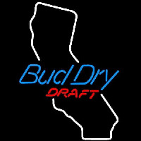 Bud Dry California Beer Sign Neonskylt