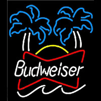 Bud Dual Palm Trees Beer Sign Neonskylt