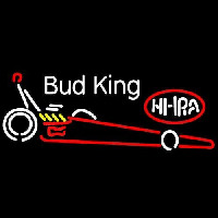 Bud King NHRA Dragster Beer Sign Neonskylt