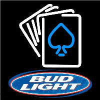 Bud Light Cards Beer Sign Neonskylt