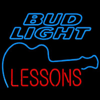 Bud Light Guitar Lessons Beer Sign Neonskylt