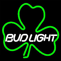 Budlight Green Clover Beer Sign Neonskylt