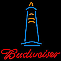 Budweise Lighthouse Beer Sign Neonskylt