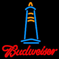 Budweise Lighthouse Beer Sign Neonskylt