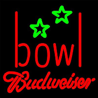 Budweiser Bowling Alley Beer Sign Neonskylt