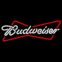 Budweiser Bowtie Beer Sign Neonskylt