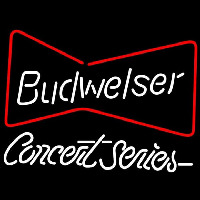 Budweiser Bowtie Concert Series Beer Sign Neonskylt