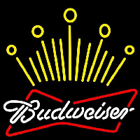 Budweiser Crown Beer Sign Neonskylt