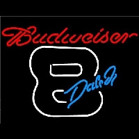 Budweiser Dale Jr. 8 Beer Sign Neonskylt