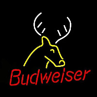 Budweiser Deer Beer Sign Neonskylt