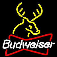 Budweiser Deer Beer Sign Neonskylt