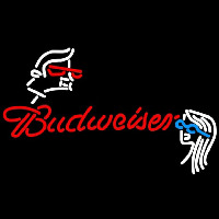 Budweiser Guy Girl Beer Sign Neonskylt