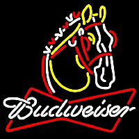 Budweiser Horse Beer Sign Neonskylt