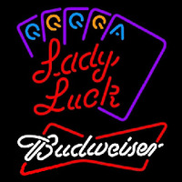 Budweiser Lady Luck Series Beer Sign Neonskylt