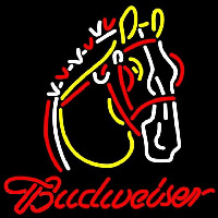 Budweiser Logo Horse Beer Sign Neonskylt