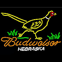 Budweiser Nebraska Pheasant Beer Sign Neonskylt