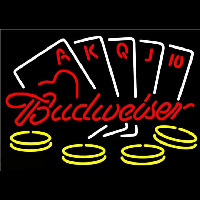 Budweiser Poker Ace Series Beer Sign Neonskylt