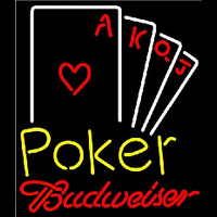 Budweiser Poker Ace Series Beer Sign Neonskylt