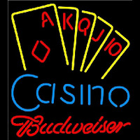 Budweiser Poker Casino Ace Series Beer Sign Neonskylt