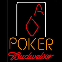 Budweiser Poker Squver Ace Beer Sign Neonskylt