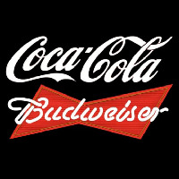 Budweiser Red Coca Cola White Beer Sign Neonskylt