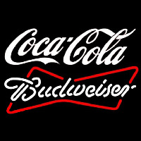 Budweiser White Coca Cola White Beer Sign Neonskylt