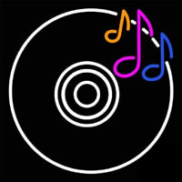 Cd Musical Note Neonskylt