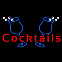 Cocktails With Two Glasses Neonskylt