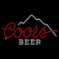 Coors Beer Mountain Beer Sign Neonskylt