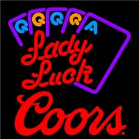 Coors Lady Luck Series Neonskylt