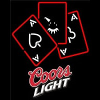 Coors Light Ace And Poker Neonskylt