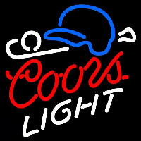 Coors Light Baseball Beer Sign Neonskylt