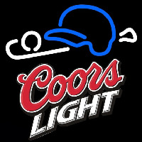 Coors Light Baseball Beer Sign Neonskylt