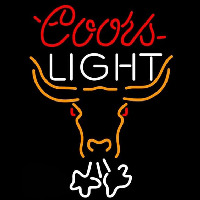 Coors Light Breathing Bull Face Beer Sign Neonskylt