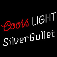 Coors Light Double Line Silver Bullet Beer Sign Neonskylt