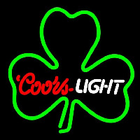 Coors Light Green Clover Beer Sign Neonskylt