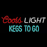 Coors Light Kegs to Go Beer Real Neon Glass Tube Neonskylt