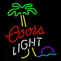 Coors Light Palm Tree Moon Beer Sign Neonskylt