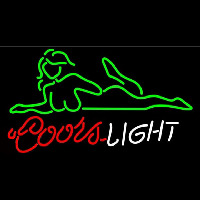 Coors Light Se y Girl Beer Sign Neonskylt