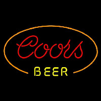 Coors Red Ovel Beer Sign Neonskylt