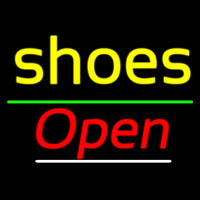 Cursive Shoes Open Neonskylt