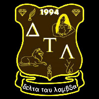 Delta Tau Lambda Latina Greek Logo Neonskylt