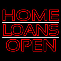 Double Stroke Home Loans Open Neonskylt