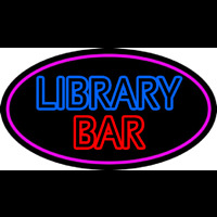 Double Stroke Library Bar Neonskylt